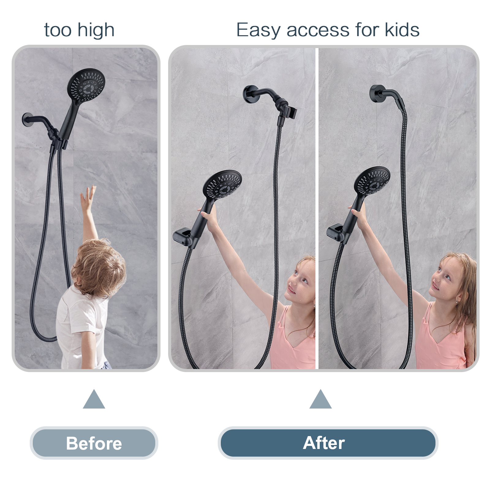 Hand Shower Wall Bracket,Universal 1/2 in Male Female Shower Hose Holder