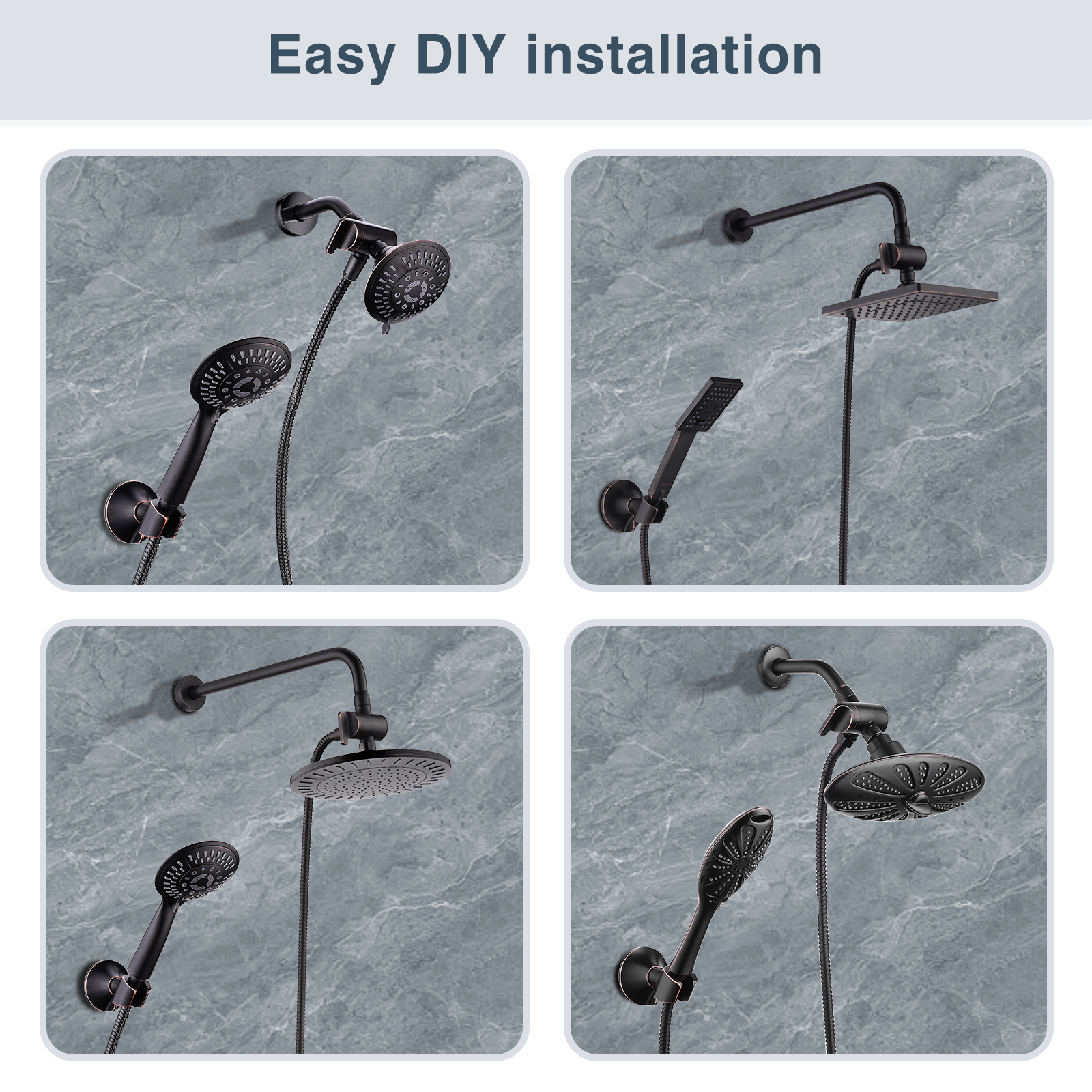 3-Way Shower Head Diverter Valve-Shower Arm Diverter