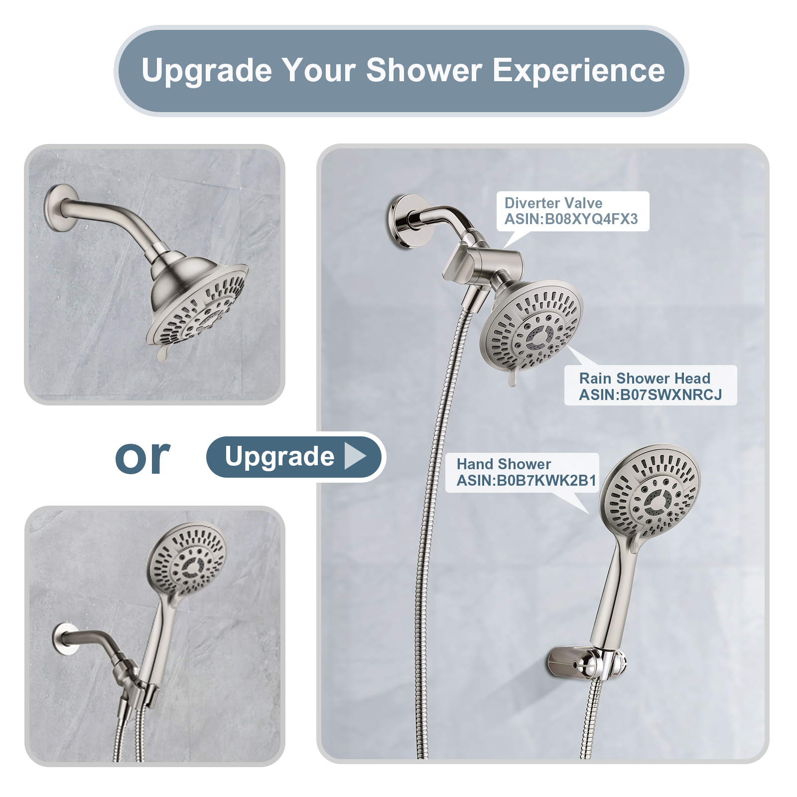 Hand Shower Wall Bracket,Universal 1/2 in Male Female Shower Hose Holder