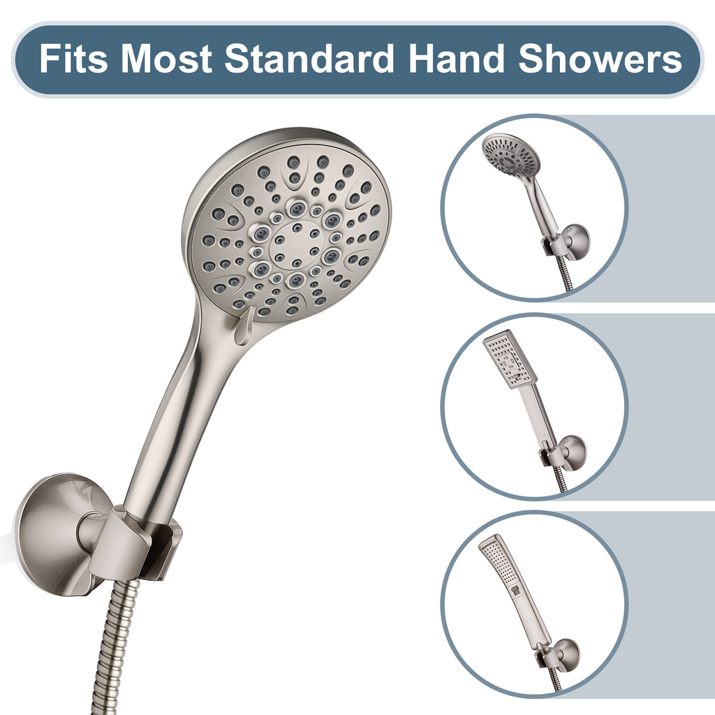 Strong Adhesive Shower Head Holder, Wall Mounted Handheld Shower Bracket, Screw Mounting