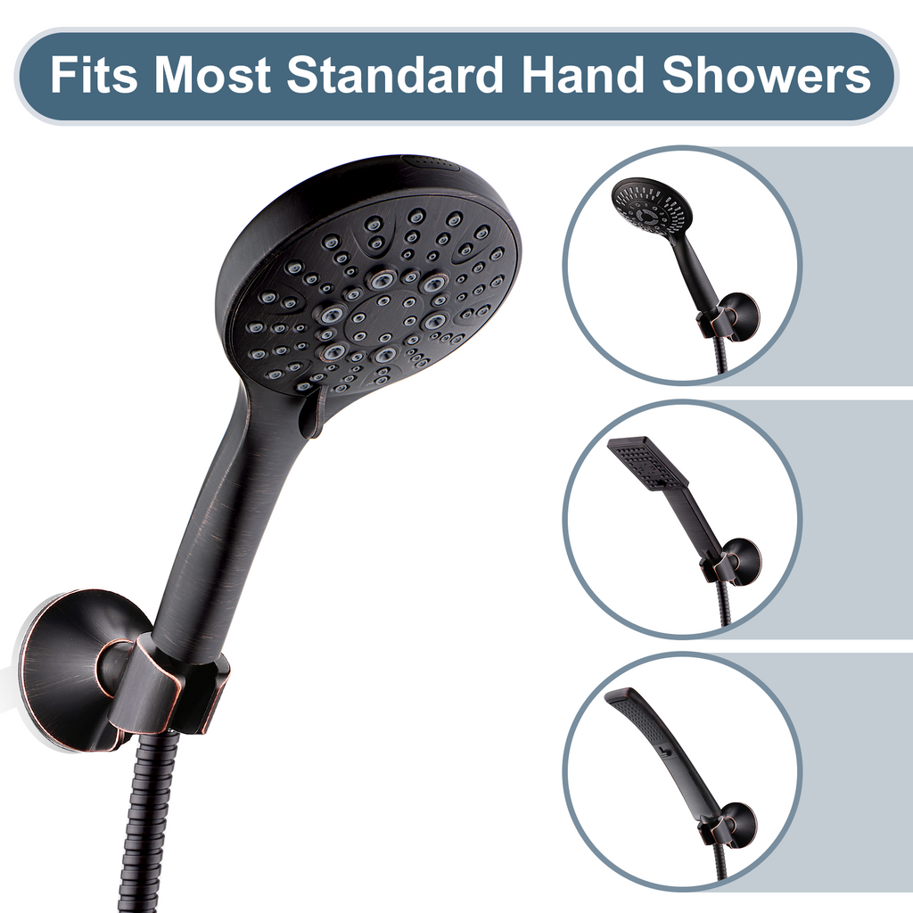 Strong Adhesive Shower Head Holder, Wall Mounted Handheld Shower Bracket, Screw Mounting