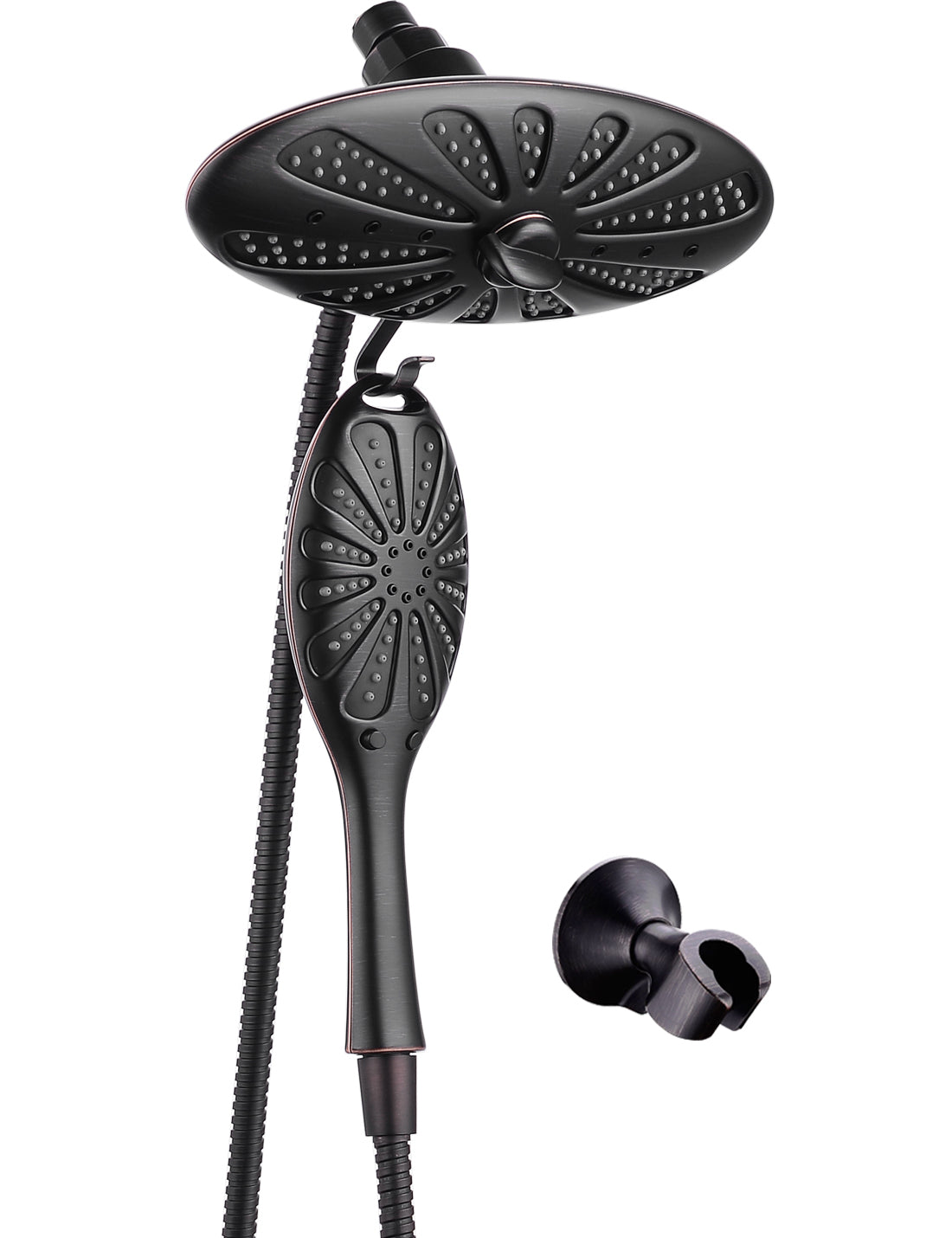 Shower Heads Combo - Rain Shower Head and Handheld Shower Head with Hose and Suction Holder