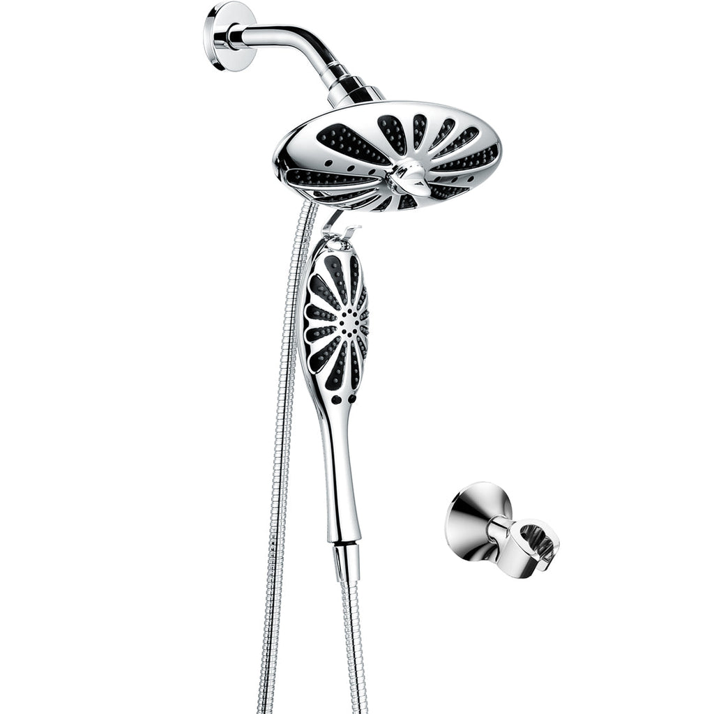 Shower Heads Combo - Rain Shower Head and Handheld Shower Head with Hose and Suction Holder