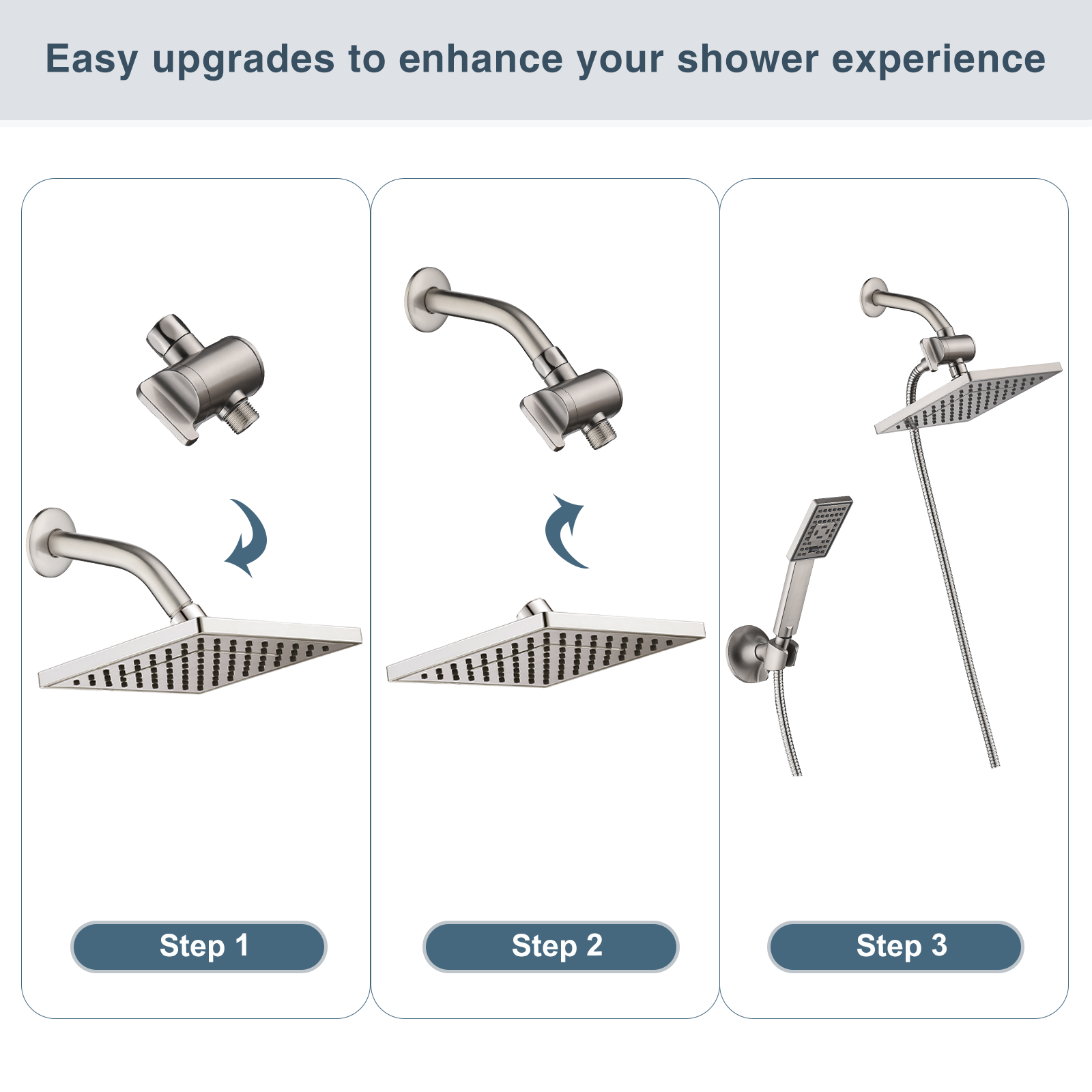 3-Way Shower Head Diverter Valve-Shower Arm Diverter