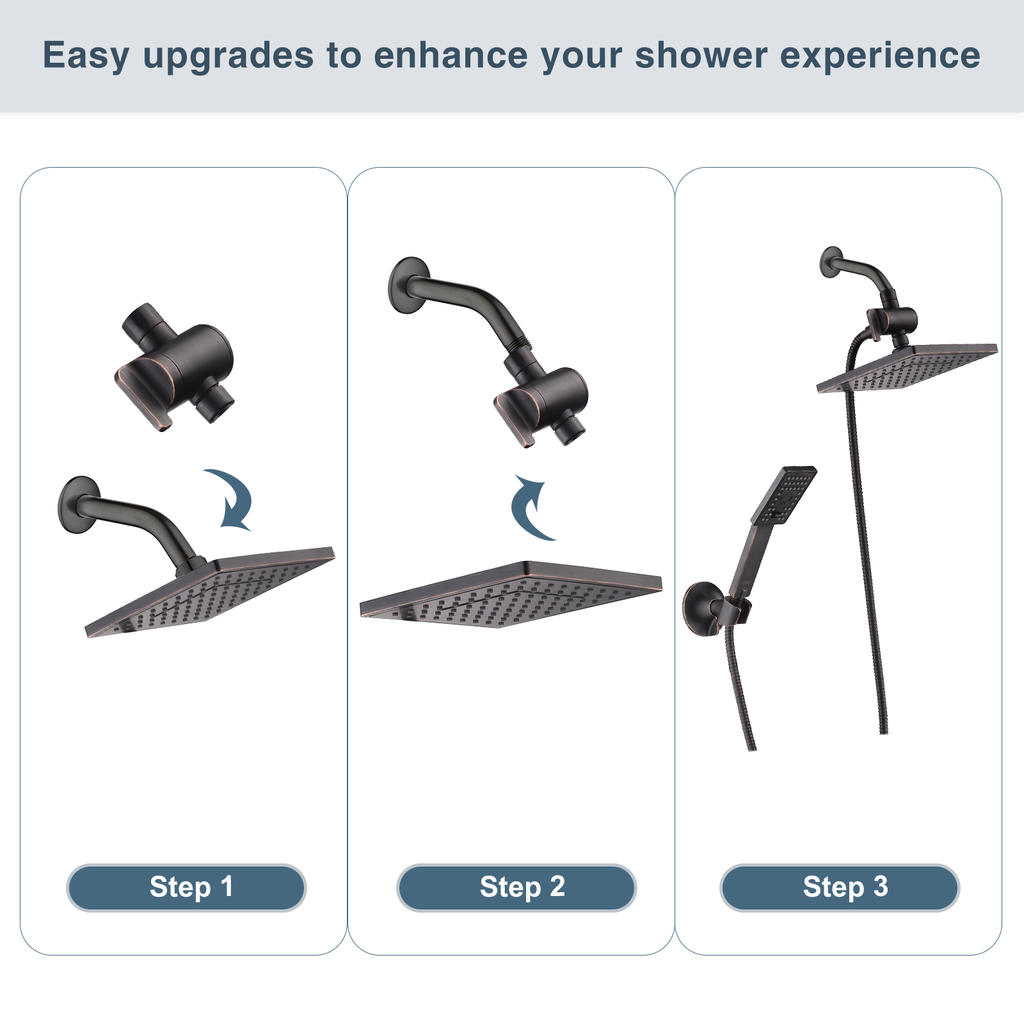 3-Way Shower Head Diverter Valve-Shower Arm Diverter