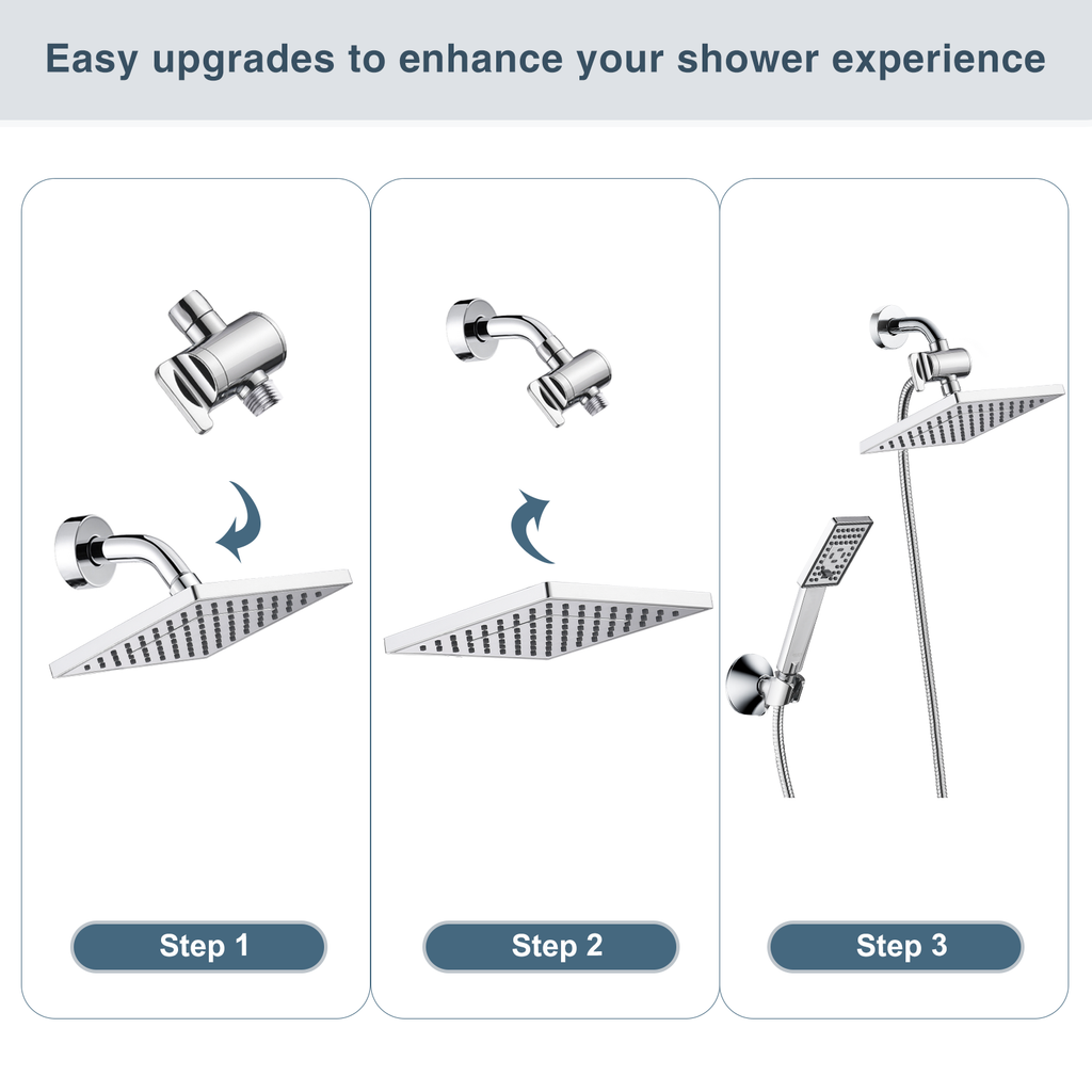 3-Way Shower Head Diverter Valve-Shower Arm Diverter
