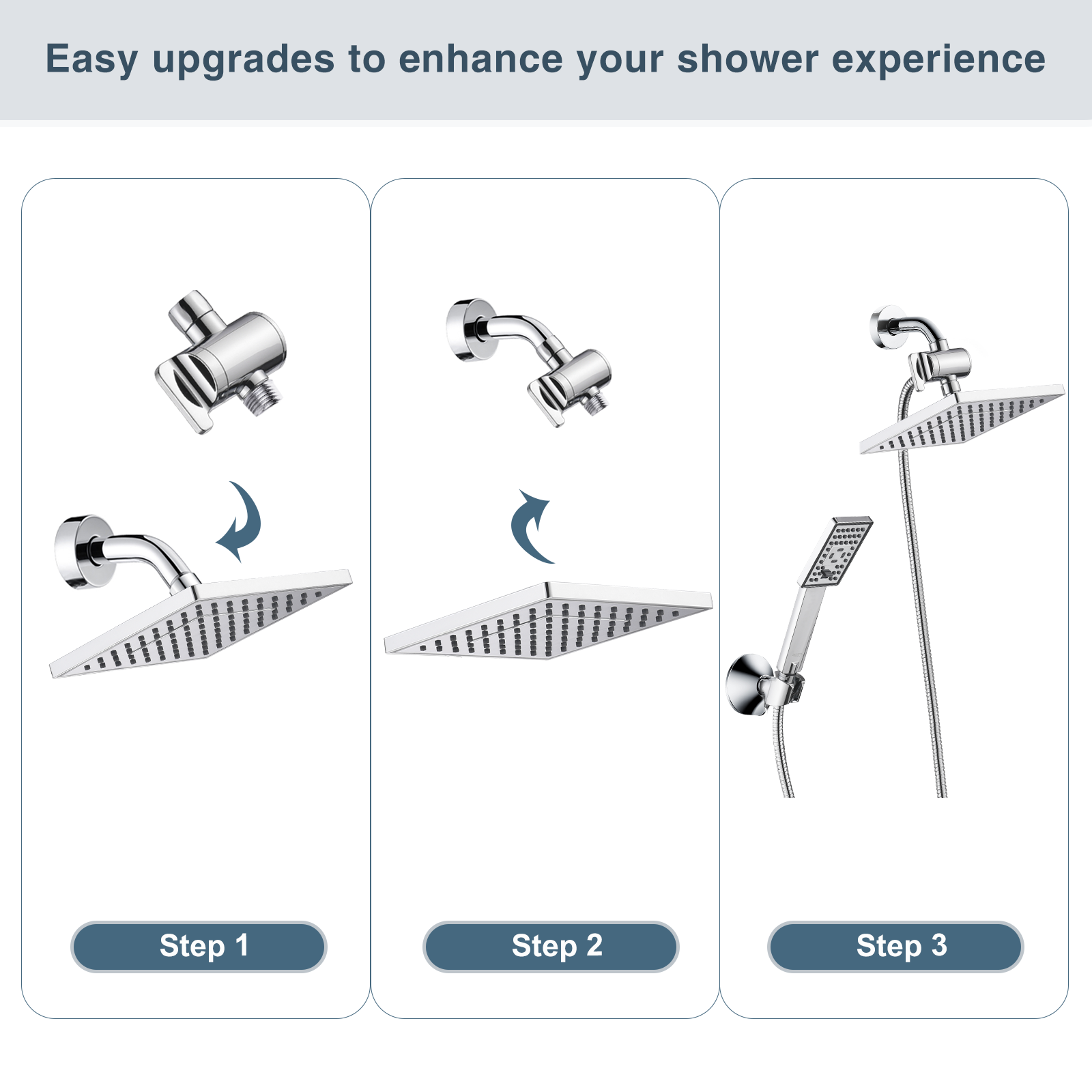 3-Way Shower Head Diverter Valve-Shower Arm Diverter