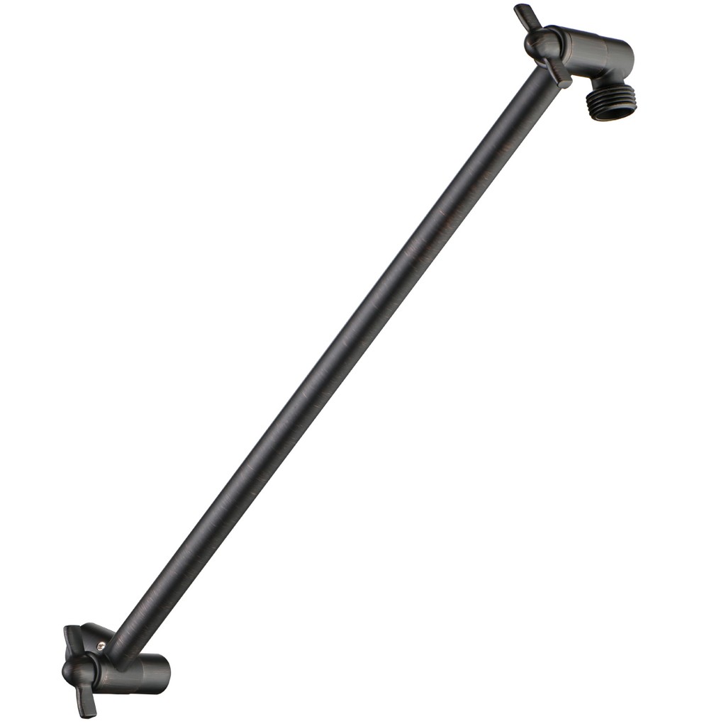 Brass Shower Head Extension Arm, Height & Angle Adjustable,10 Inch