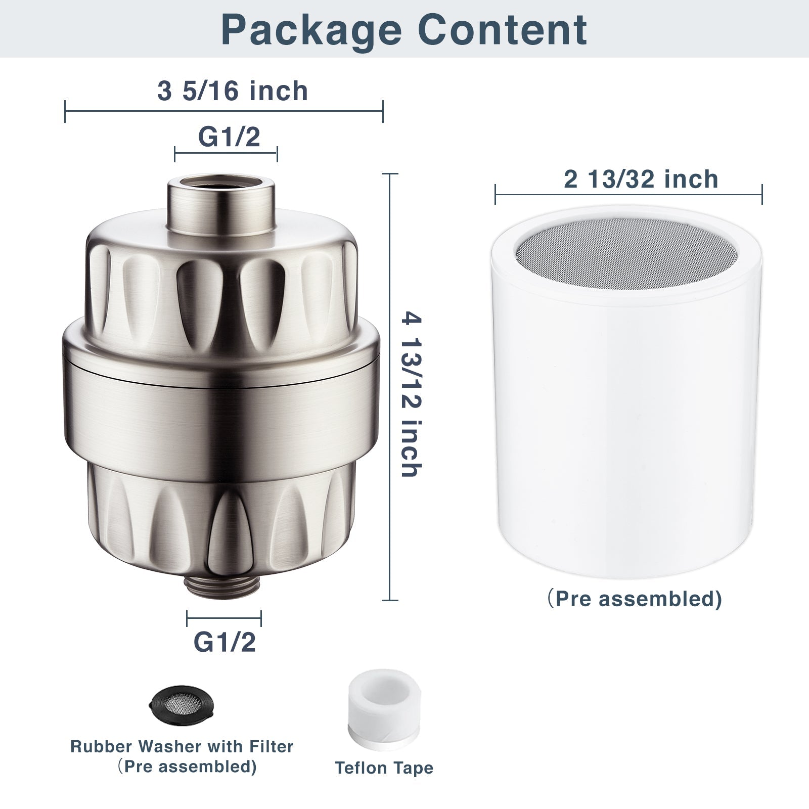 Shower Head Filter-Water Filter and Softener Removes Chlorine