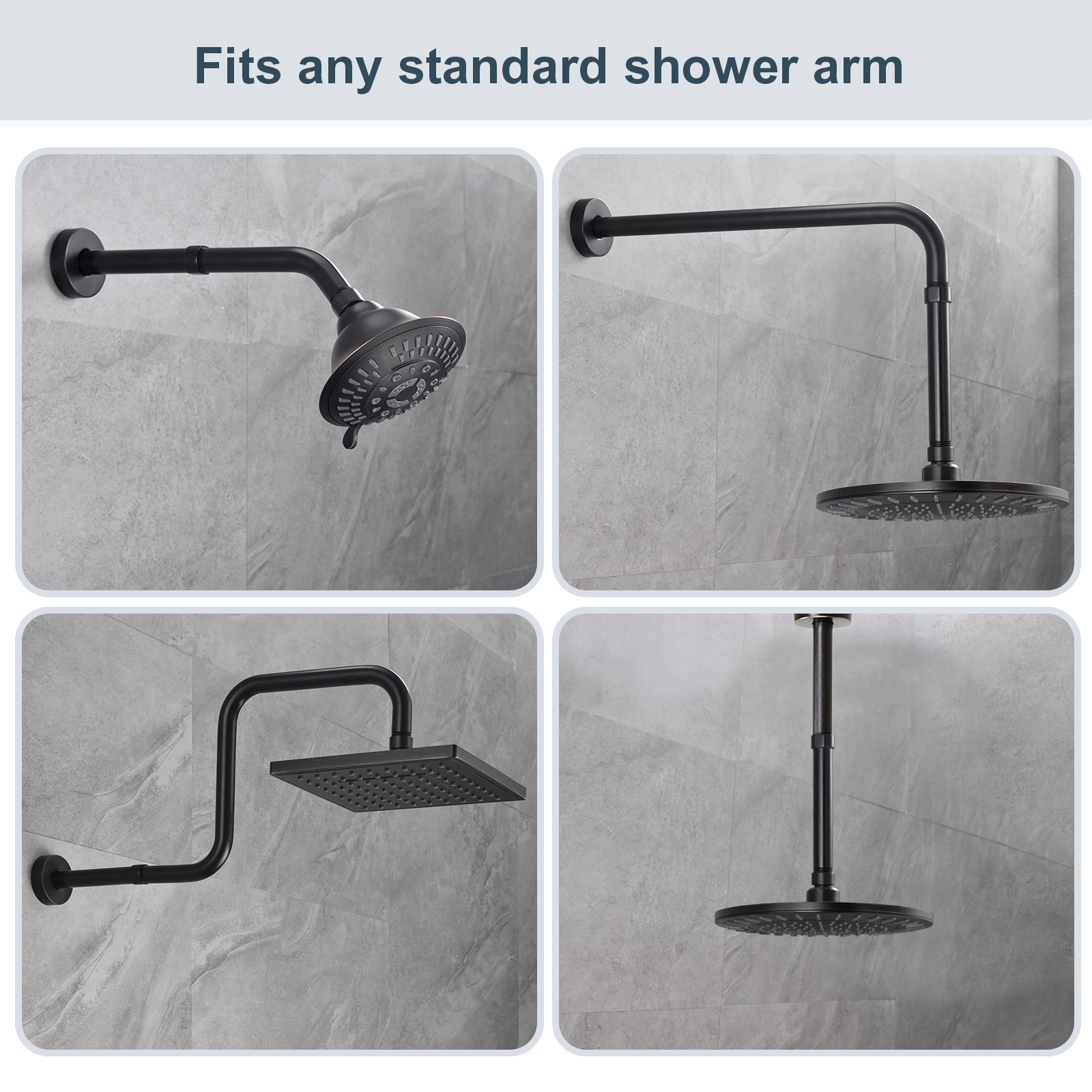 Shower extention pipe for Rain and Handheld Shower Head, 4 & 6 Inch