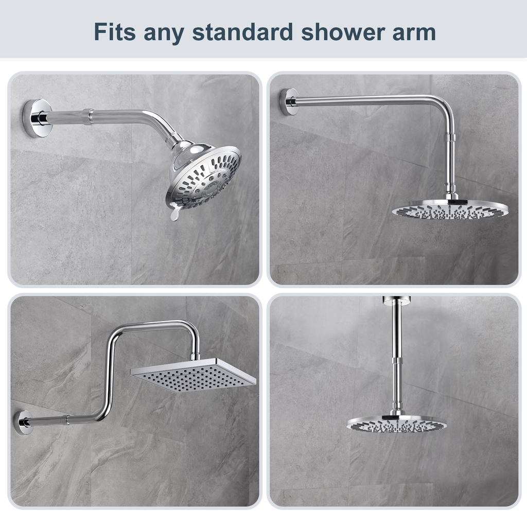 Shower extention pipe for Rain and Handheld Shower Head, 4 & 6 Inch