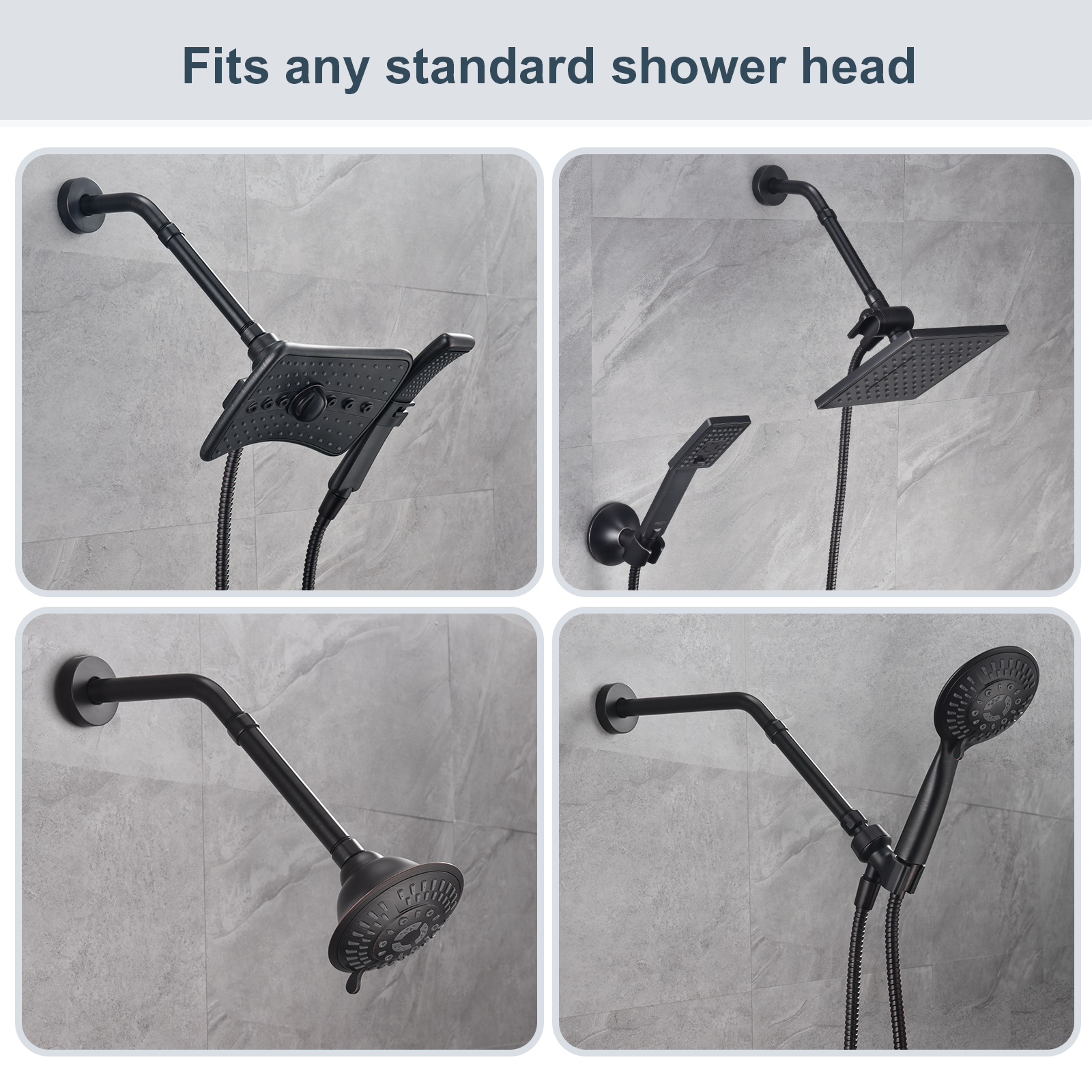 Shower extention pipe for Rain and Handheld Shower Head, 4 & 6 Inch