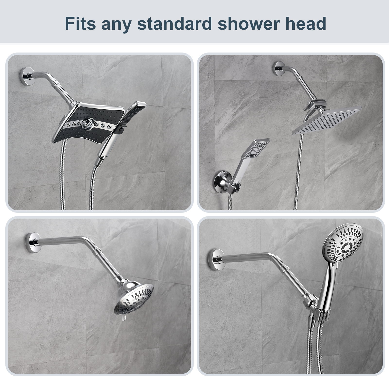 Shower extention pipe for Rain and Handheld Shower Head, 4 & 6 Inch