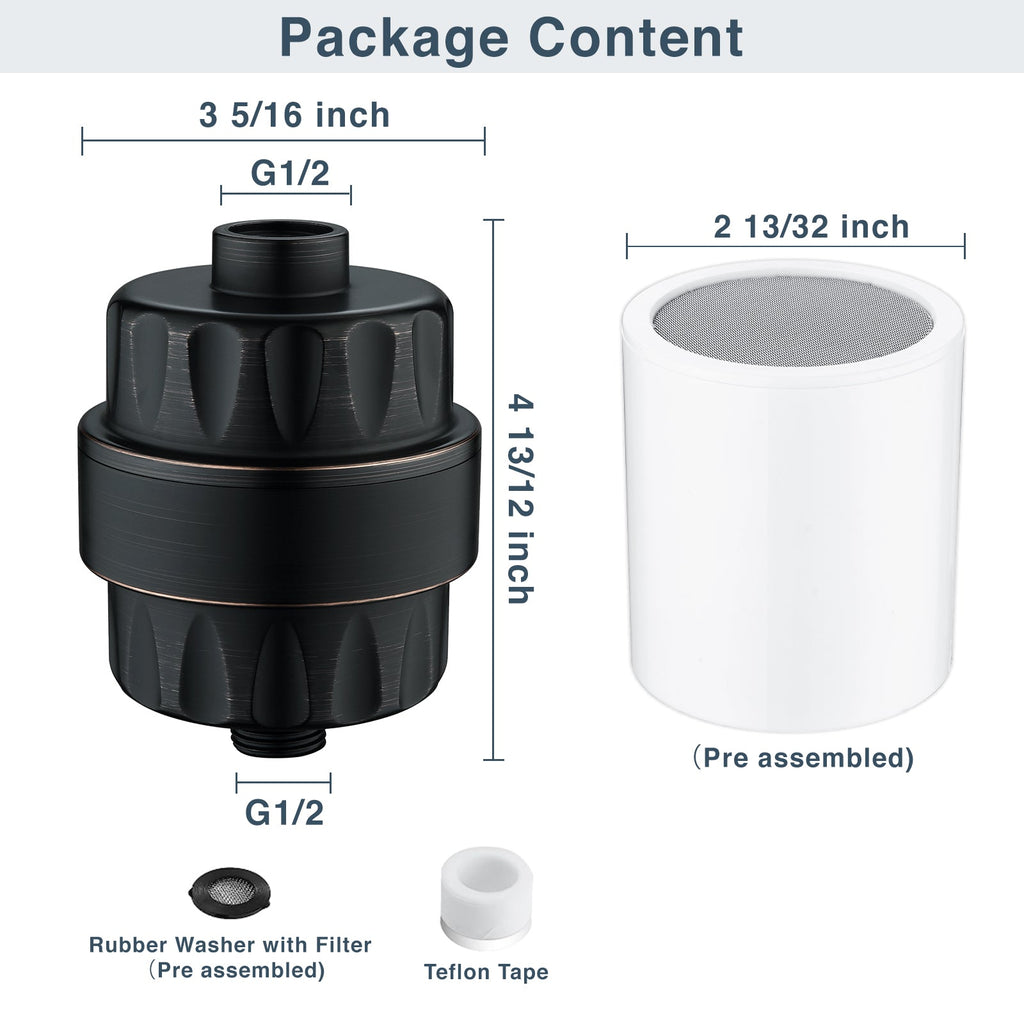 Shower Head Filter-Water Filter and Softener Removes Chlorine