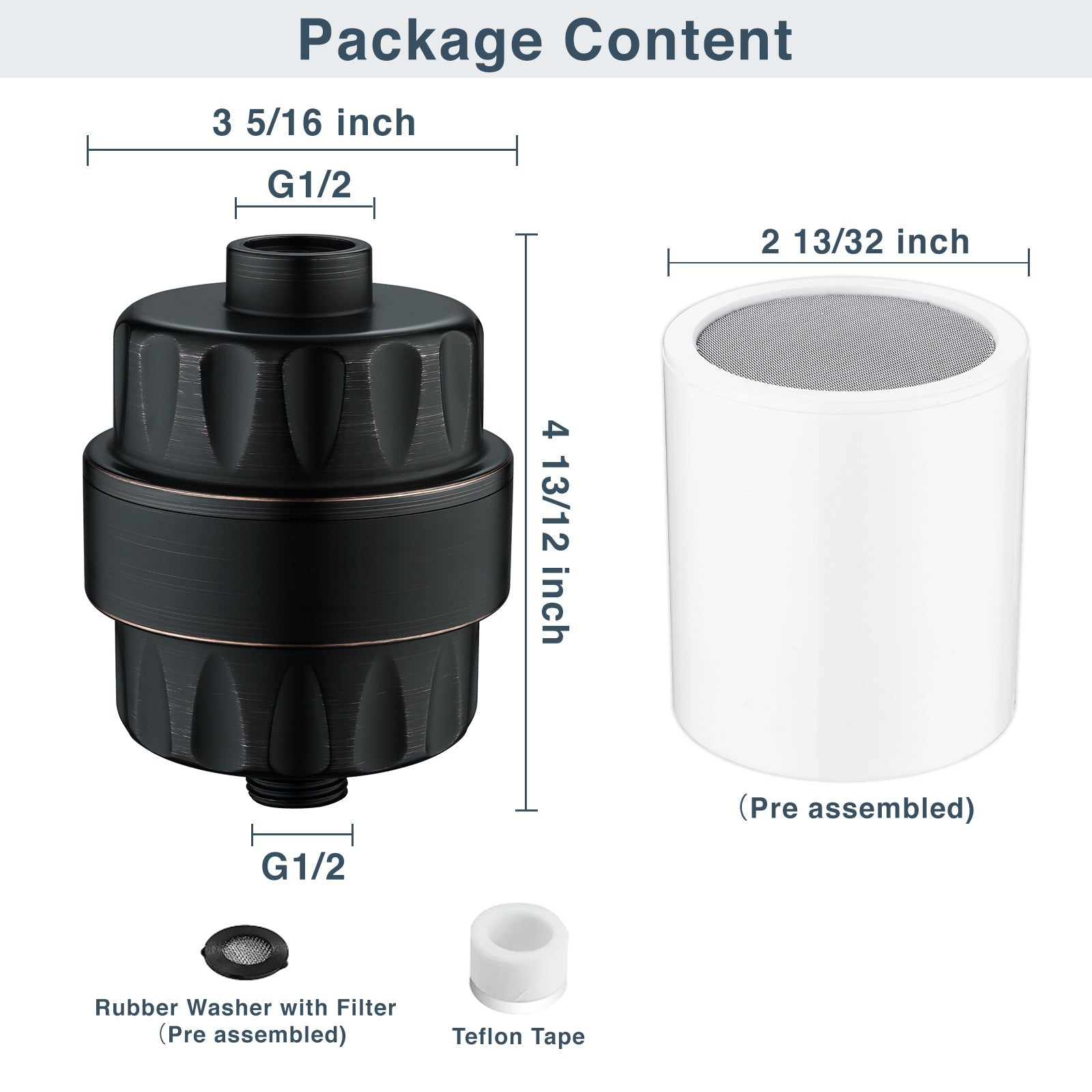 Shower Head Filter-Water Filter and Softener Removes Chlorine