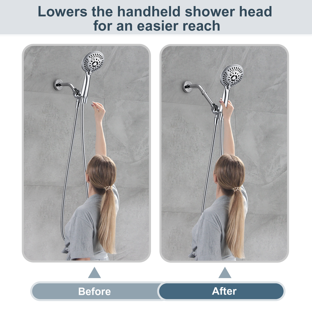 Shower extention pipe for Rain and Handheld Shower Head, 4 & 6 Inch