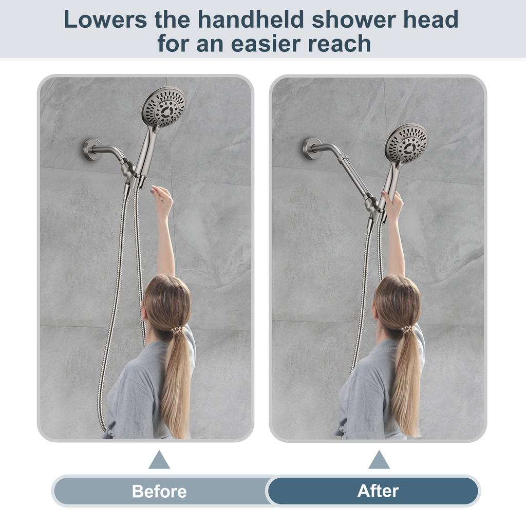 Shower extention pipe for Rain and Handheld Shower Head, 4 & 6 Inch