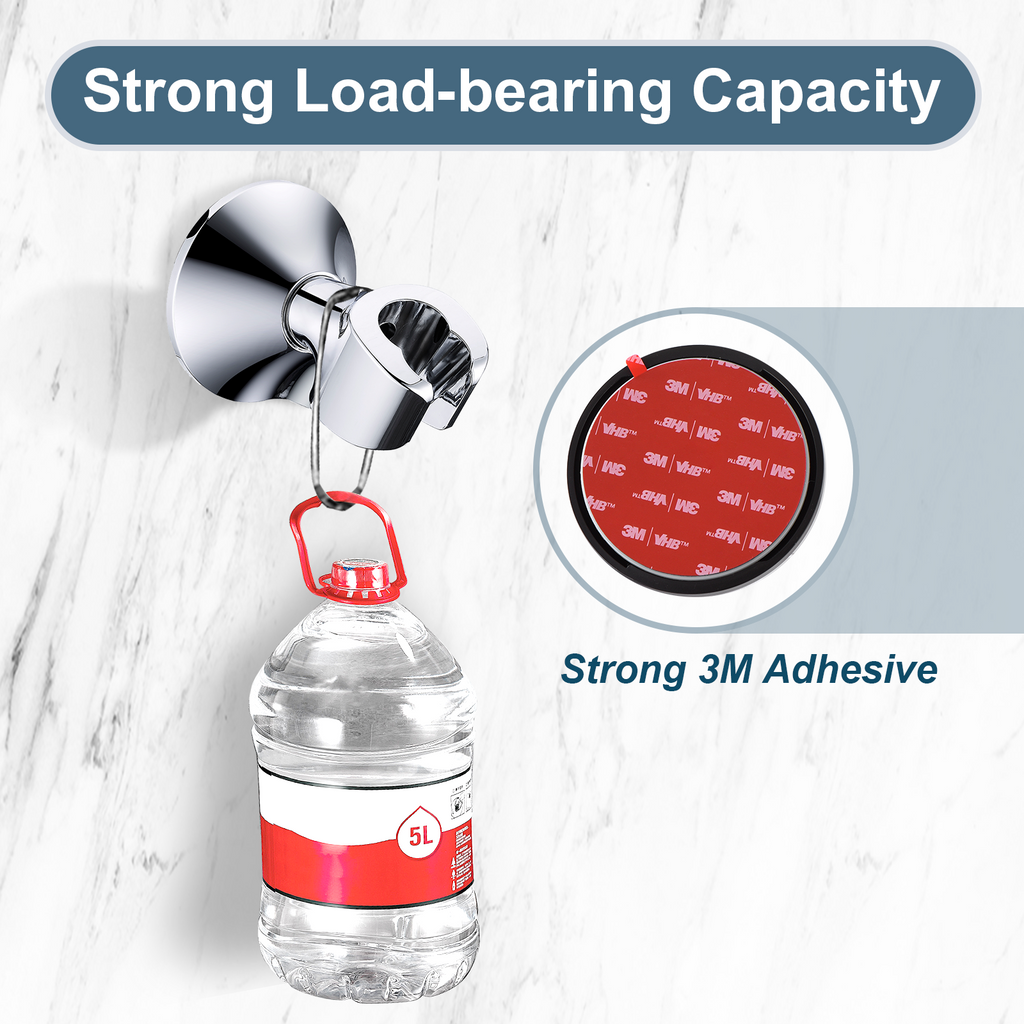 Strong Adhesive Shower Head Holder, Wall Mounted Handheld Shower Bracket, Screw Mounting